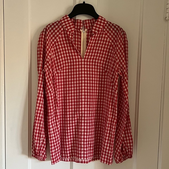 Deadstock red gingham tunic size XS-S - Picture 3 of 5